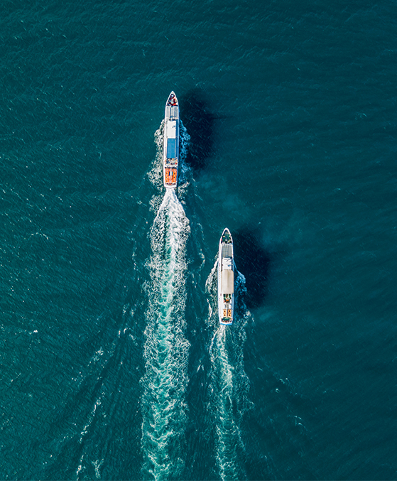 Barcos en el mar